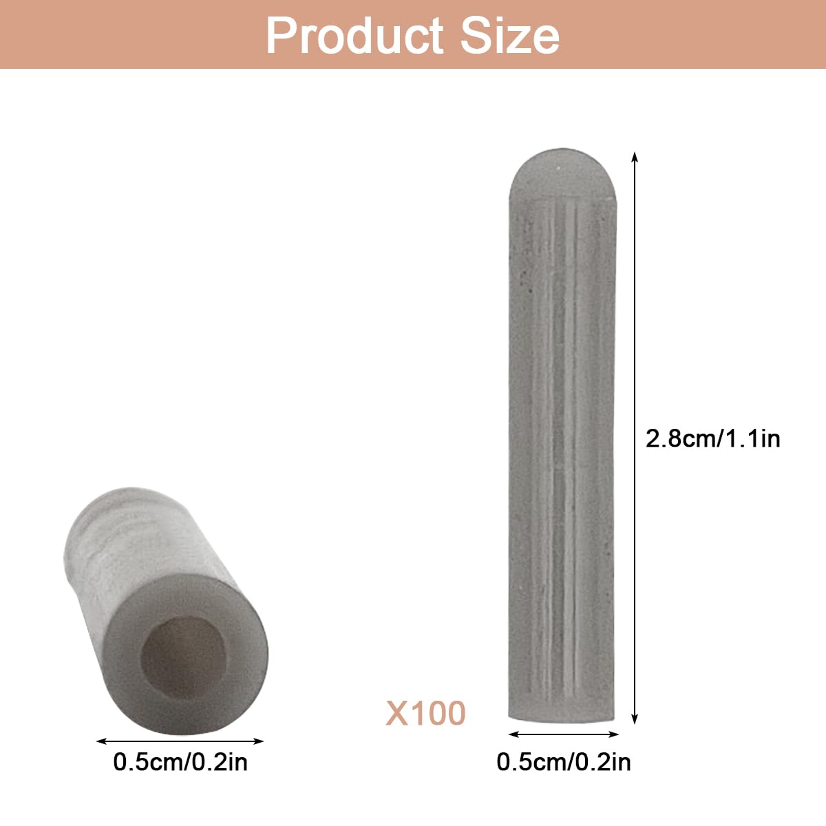 100 Pcs Universal Silicone Dishwasher Rack Tine Prong Repair End Tip Caps, Dishwasher Rack Tine Repair Kit, Round End Caps, Shelf Organizer Tip Cap Wire Thread Protector Cover, Anti Slip,1 inch, Gray