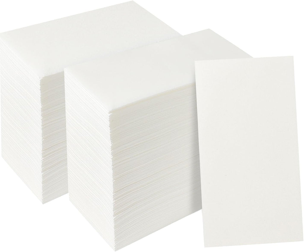 PEACHICHA Disposable Hand Towels, Linen Feel Guest Towels, Cloth Like Paper Napkins, White Bathroom Napkins, Thick Elegant Absorbent 20 * 40 cm, Total 200 Pcs