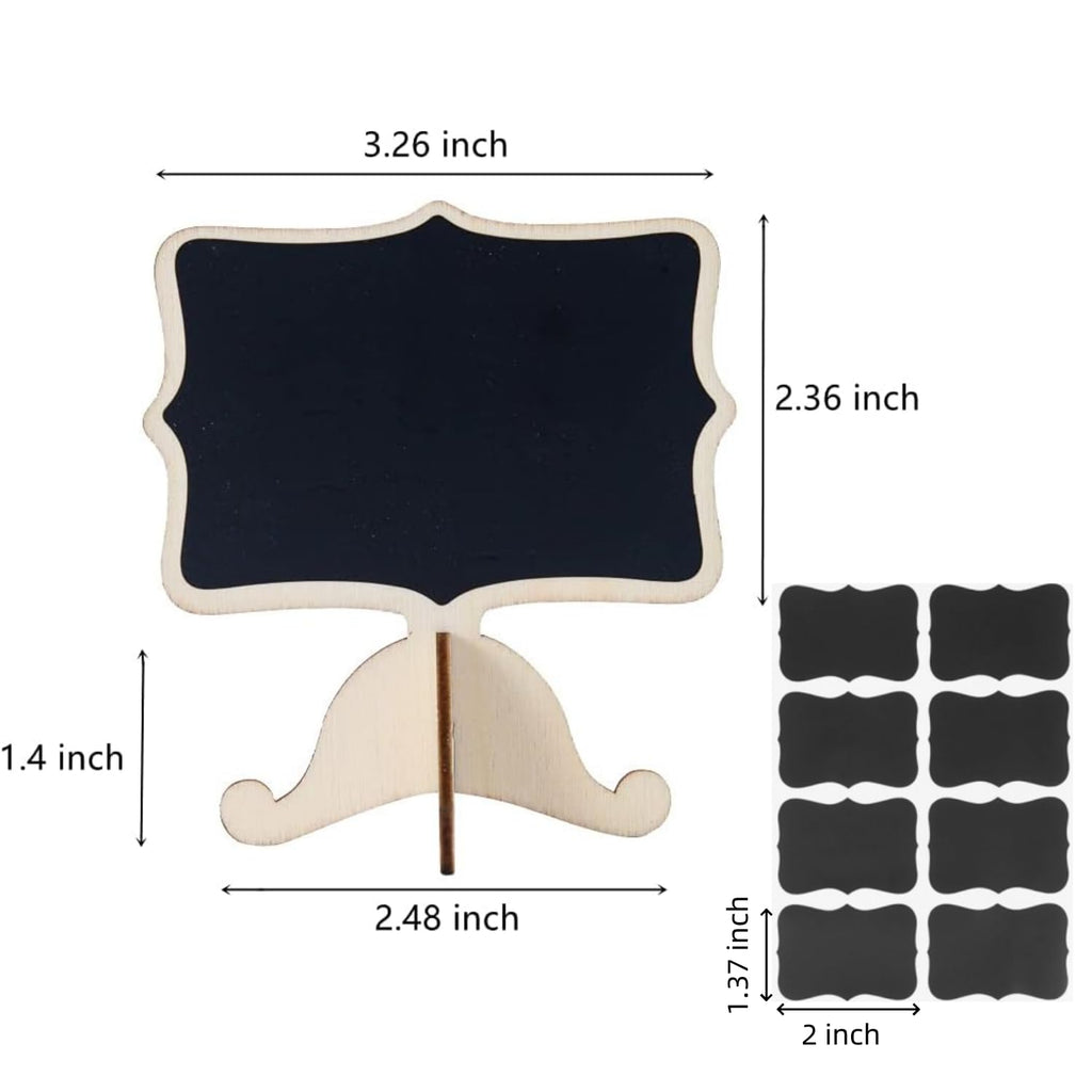 20 Pcs Mini Chalkboard Signs with Stand, Food Labels for Party Buffet, Food Signs Small Blackboard for Party Weddings, Table Labels, Display and Place Cards