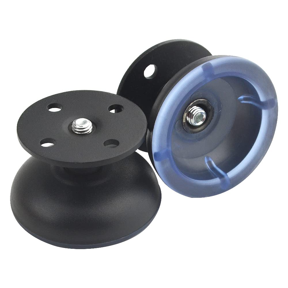 XINMEIWEN 4Pack Adjustable Metal Furniture Legs Stainless Steel Cabinet Feet Round for Cabinet Sofa Table Kitchen Feet Replacement (1.5’’/ 38mm, Black)