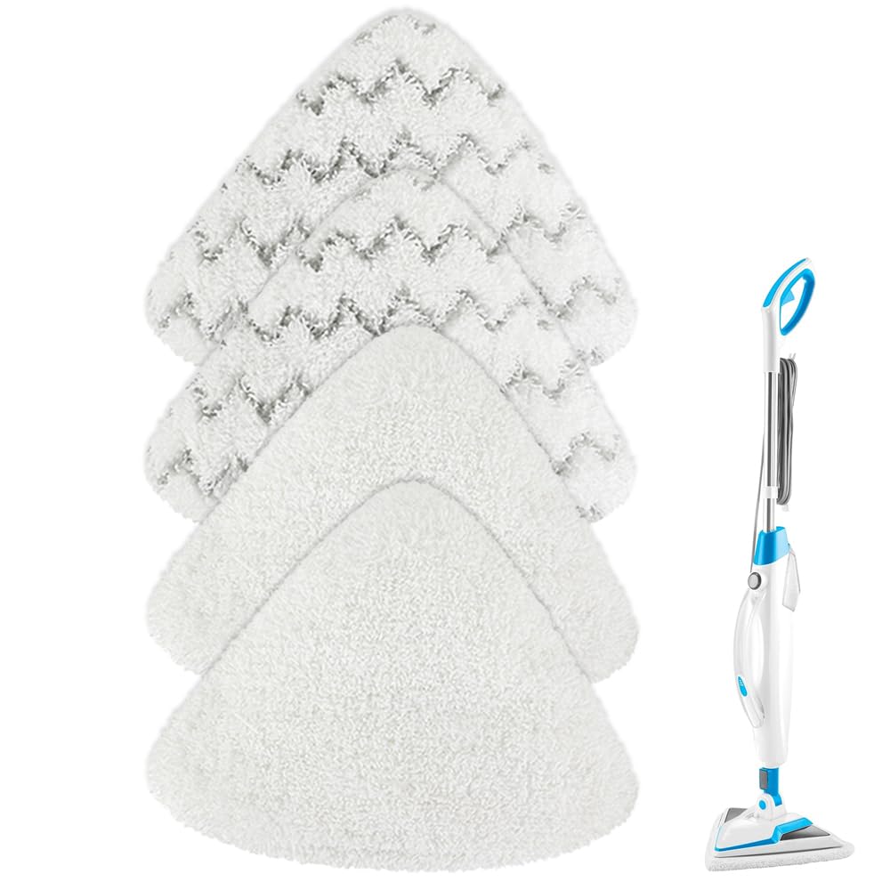 Steam Mop Pads Compatible with Bissell PowerEdge and PowerForce Lift Off 2-in-1 Series 2078 20781 2165 20781 2814C Steam Mop Cleaner Replacement Mop Cloth (2 Soft + 2 Scrubby)