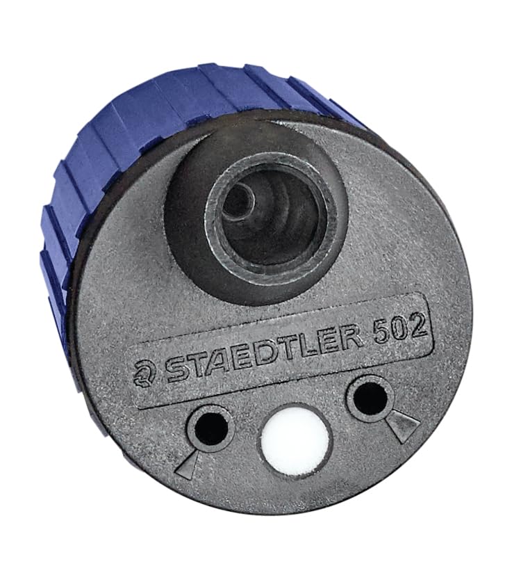 STAEDTLER Mars Lead Pointer - Precision Mechanical Pencil Sharpener with Auto-Stop for 2mm Pencils - Rotary Action with Dust Wiper & Adjustable Cone
