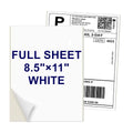 8.5" x 11" Labels Full Page Labels, Permanent Adhesive Full Sheet Shipping Labels Paper for Laser/Inkjet Printers, Letter Size, 100 Labels
