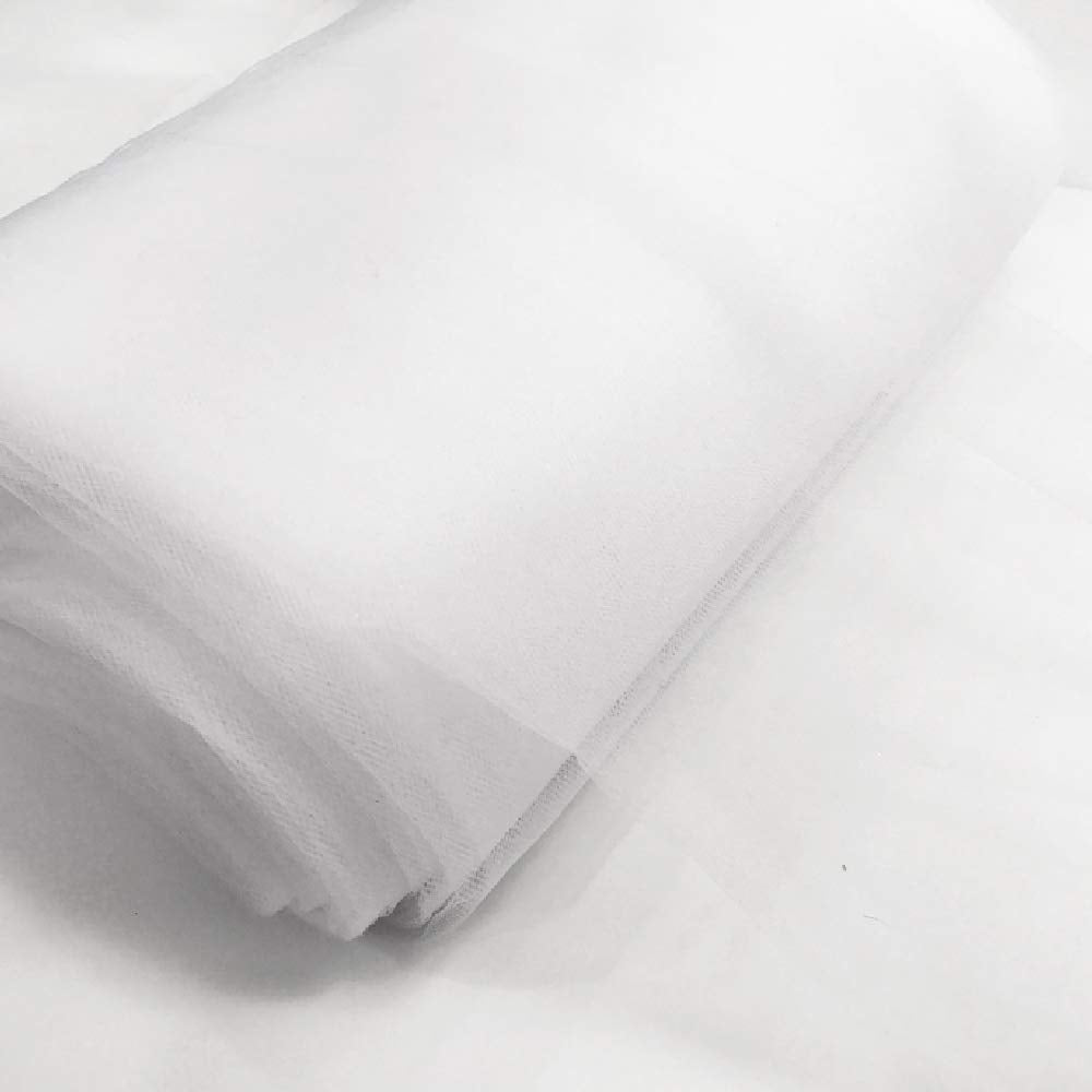 Phantomon 54" by 40 Yards (120 ft) Fabric Tulle Bolt for Wedding, Decoration, DIY Project, Gift Ribbon, Tutu Skirt Sewing Crafting, Chair Sash Bow (White)