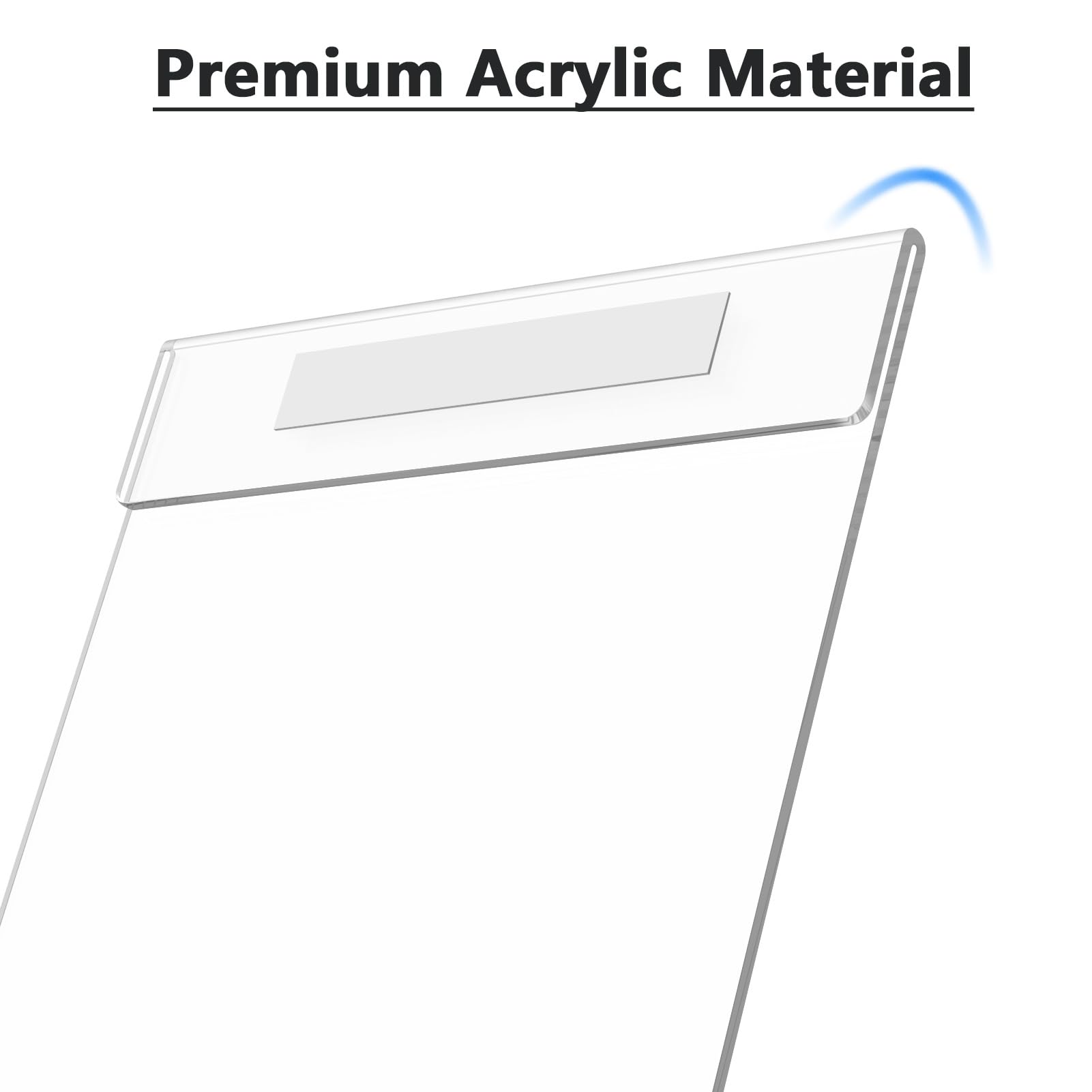 MaxGear 6 Pack Acrylic Sign Holder 8.5 x 11 Wall Mount Sign Holder with Double-Sided Tape, Clear Plastic Sign Holders, Plexiglass Document Flyer Paper Acrylic Frame for Office, Home, Store, Restaurant