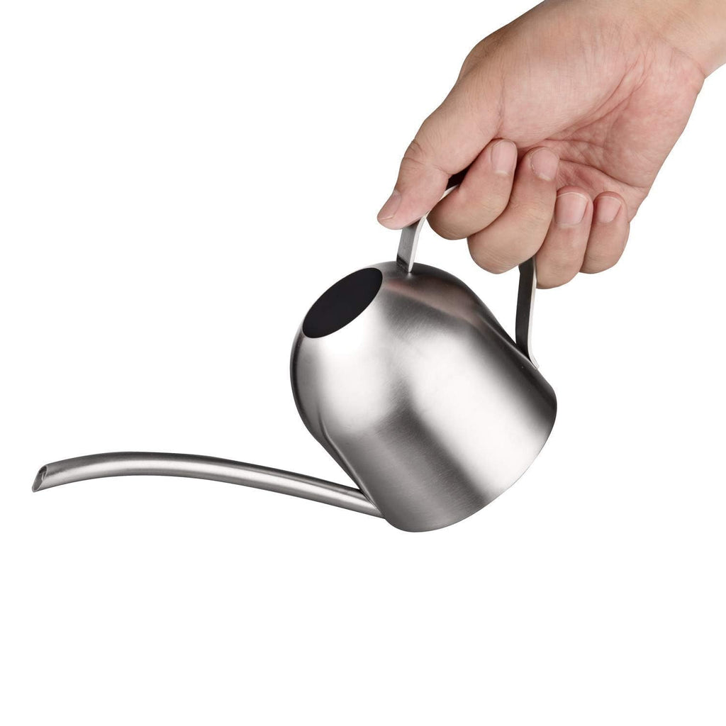 IMEEA Mini Watering Can Small Indoor Houseplant Watering Can for Orchid Bonsai Succulent Desk Office Stainless Steel (15oz/450ml)