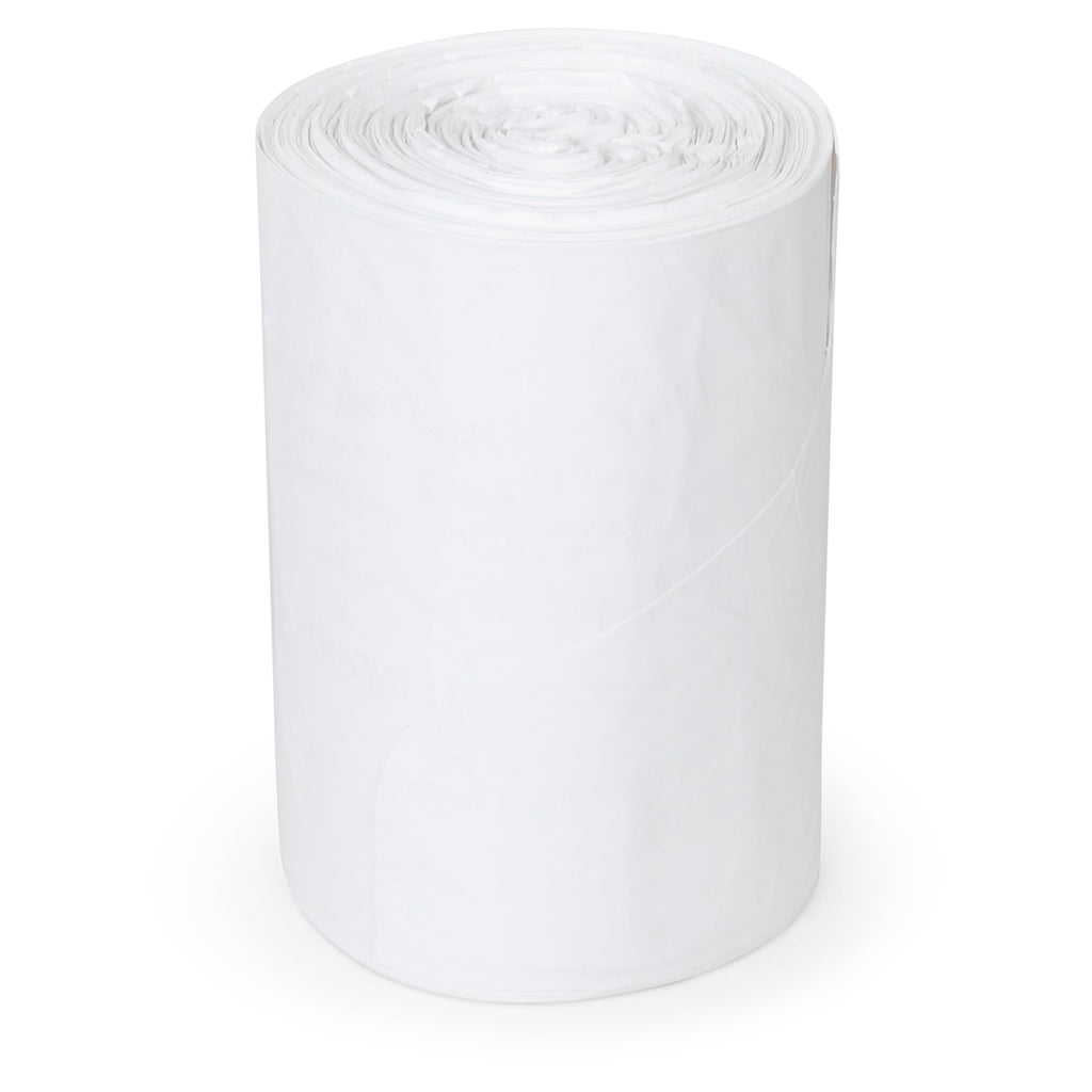 Plasticplace 4 Gallon White Garbage Bags, 0.5 Mil, 250/Case