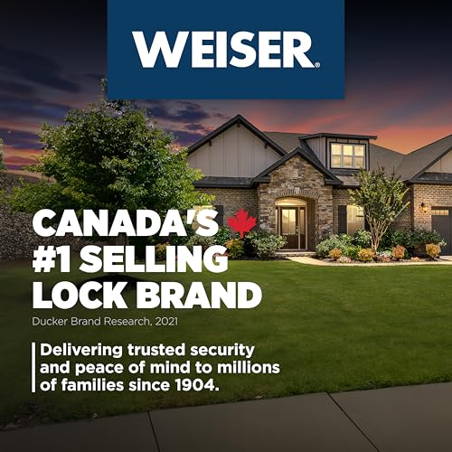 Weiser Safelock Satin Nickel Round Deadbolt Lock, ANSI/BHMA Grade 3 Certified Front Door Lock, Exterior Door Lock with Key, Traditional Door Locks for Entry Door