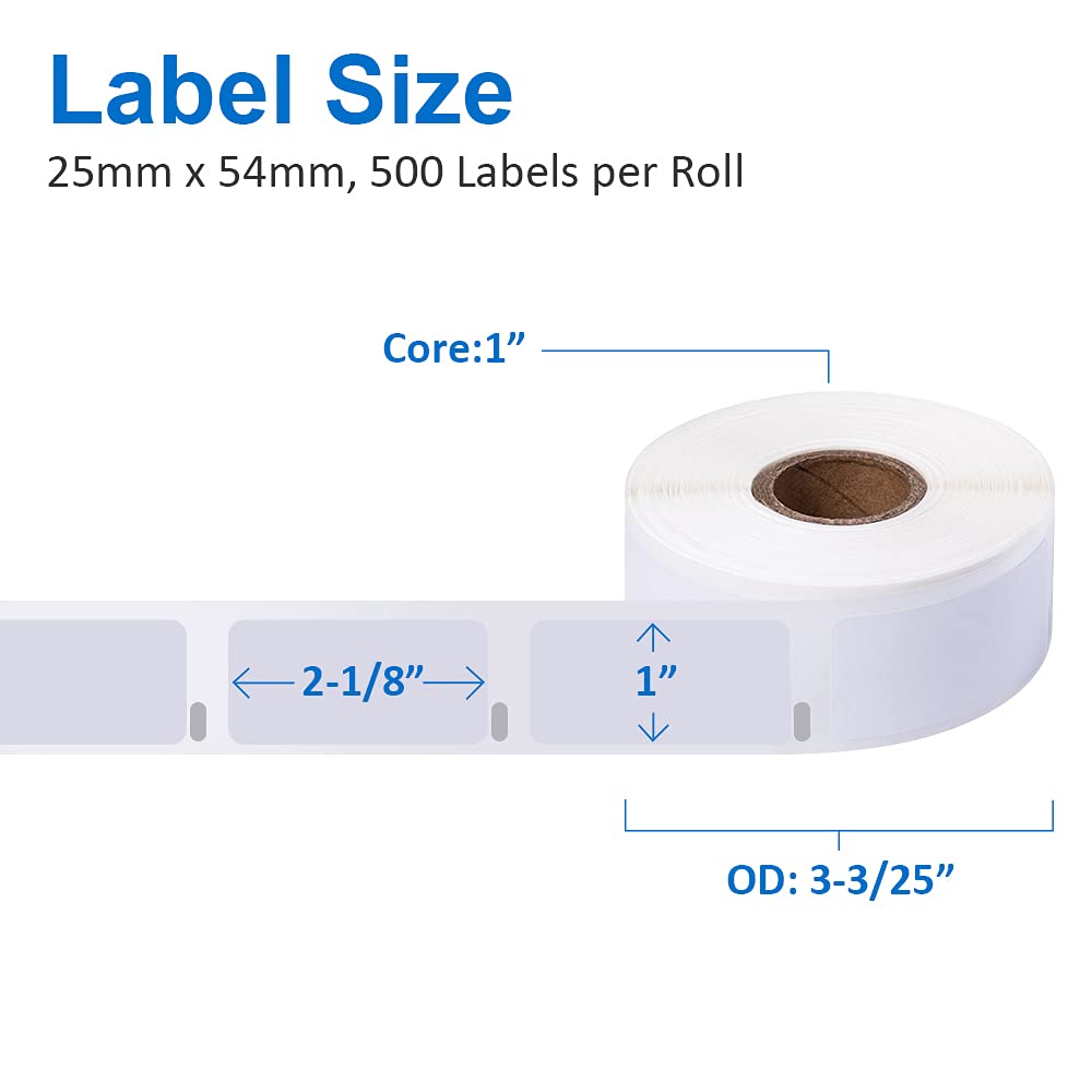 Label KINGDOM 4 Rolls Compatible Dymo Labels 1" x 2-1/8" Multipurpose Labels Replacement for DYMO 30336 Barcode Labels for Dymo Labelwriter 450, 450 Turbo, Dymo 4XL Desktop Printers