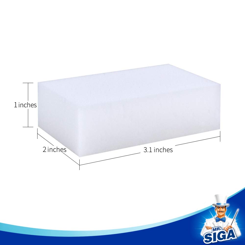 MR.SIGA Melamine Sponge, 48 Count, Size 3.1" x 2" x 1"