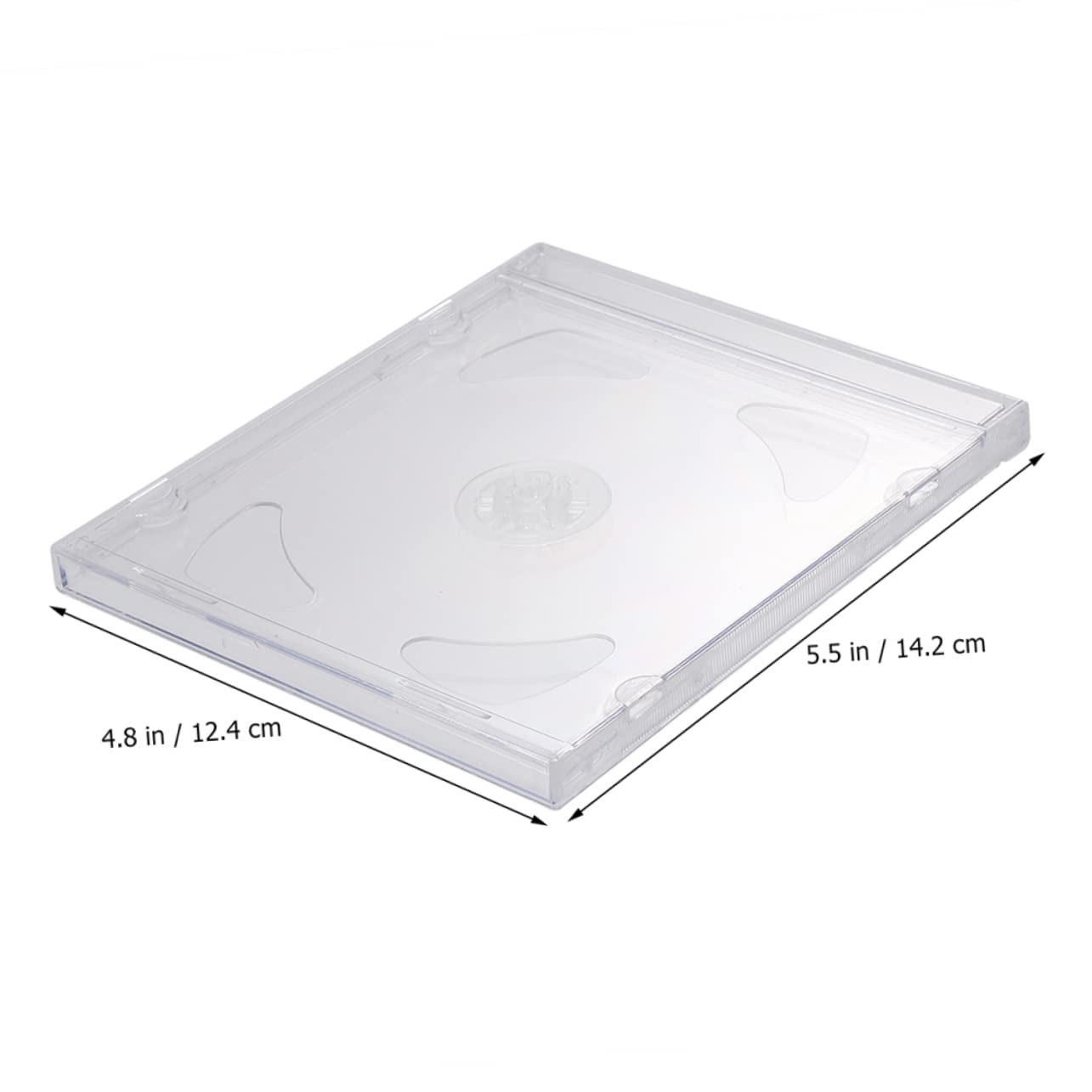 Cabilock Double Cd Jewel Cases Transparent DVD Holders Clear Cd Storage Cases for Compact Disc Protection and Portable Organization