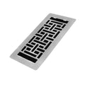 Decor Grates LAJH410-NKL Oriental *NEW* Low Profile Floor Register, 4x10 Inches, Brushed Nickel