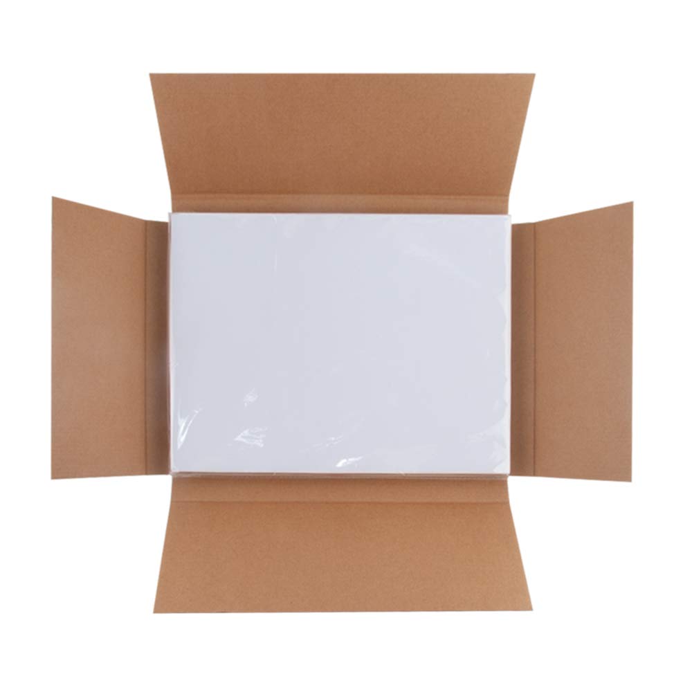 L LIKED 100 Sheets Full Page Label Papers, 8.5 x 11 in Printable White Sticker Paper for Inkjet & Laser Printer - Matte