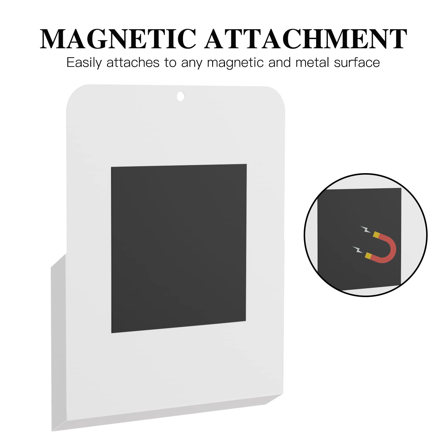 MoKo Magnetic File Holder, A4 Large Size Refrigerator Storage Organizer Magnet Pencil Cups Marker Paper Letter Pen Holder Stationery Supplies for Classroom Office Home, 2 Pack, White