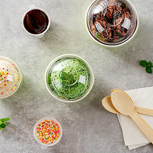 Restaurantware-LIDS ONLY: Dome-Shaped Lids, 50 Transparent Plastic Lids for 5 Ounce Coppetta to Go Cups - Cups Sold Separately, Disposable, Clear Plastic Dessert Cups Lids, for Dessert Takeaways