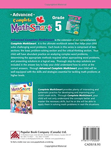 Advanced Complete MathSmart Grade 5: Advance in Math and Build Critical-Thinking Skills