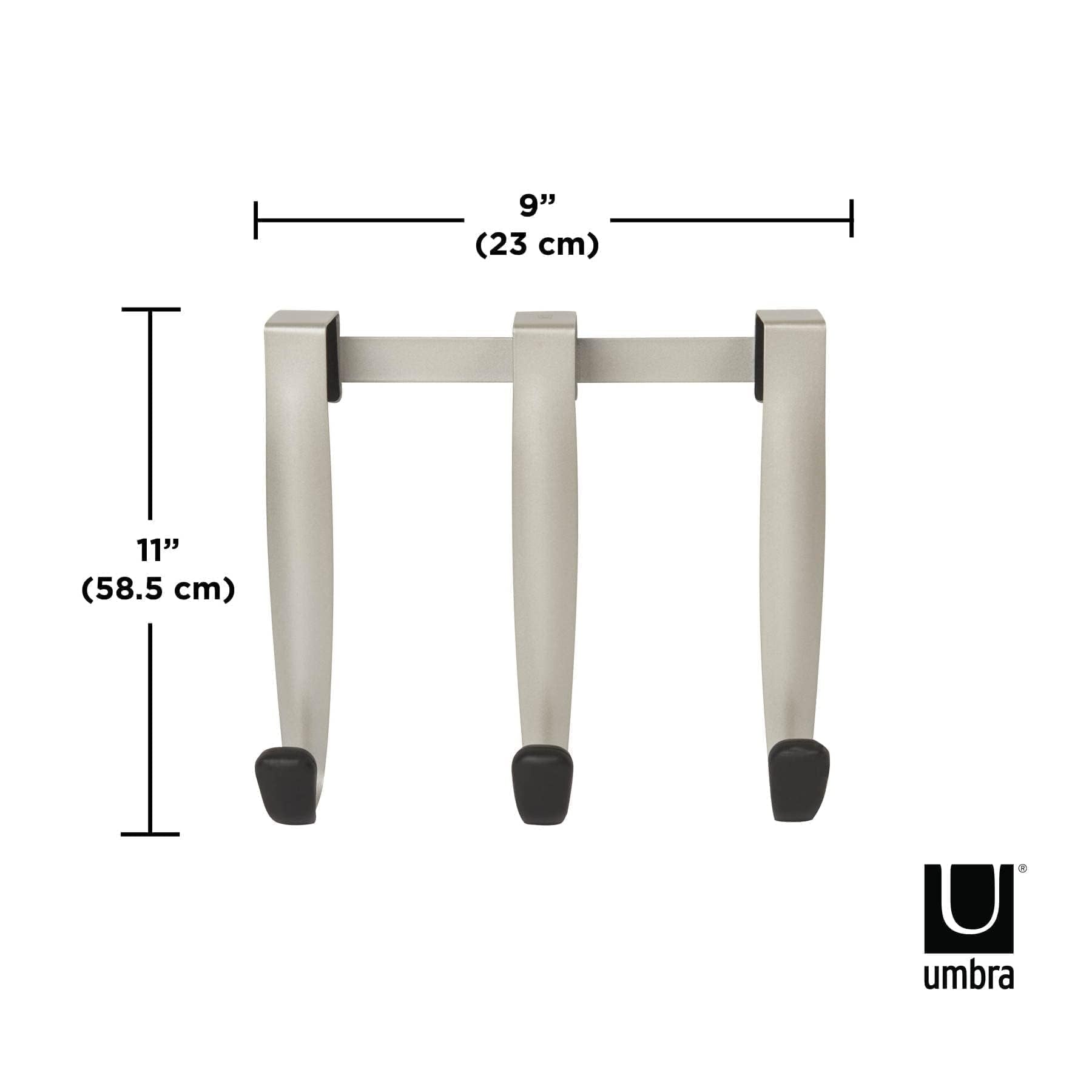 Umbra Schnook Steel Over-The-Door Multi-Hook, 3-Hook