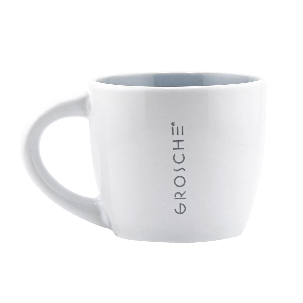 Porto Crema Ceramic Espresso Cups Set of 4 – 5 oz Coffee Shot Mugs for Double Espresso, Latte – Dishwasher & Microwave Safe, Modern Stoneware Design, Modern Mug, Barista-Style - 5oz/148mL, Grey