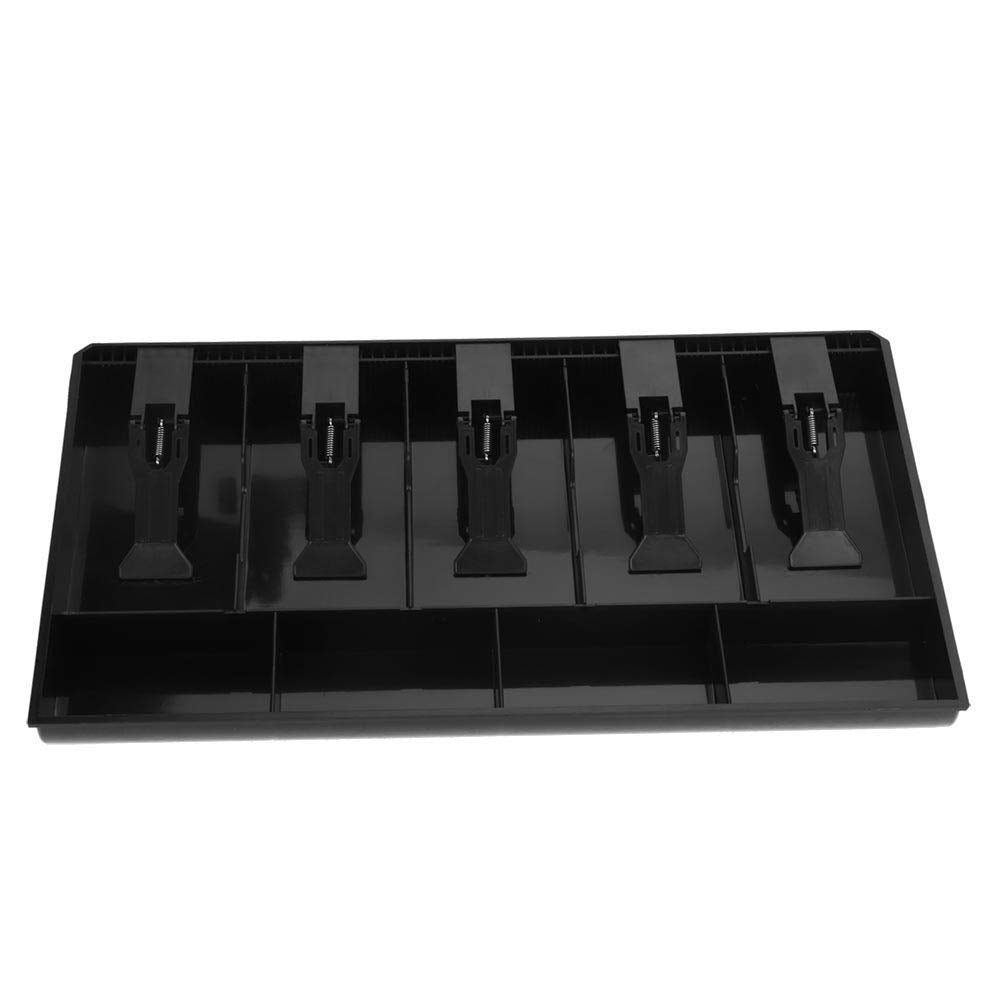 Cash Register Drawer, Insert Tray Five Grids Cash Organize Drawer Register Insert Money Tray Cashier Tidy Storage Cashier Box