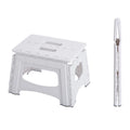 SHIMOYAMA Folding Step Stool 9IN Tall Step Stool for Adults, Collapsible Camping Stool for Indoor and Outdoor Use, Picnic, White