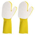 DOITOOL Reusable Household Cleaning Gloves 14.17X5.70 Inches Waterproof Non-Slip Kitchen Dishwashing Gloves Comfortable Latex Material for Home Use
