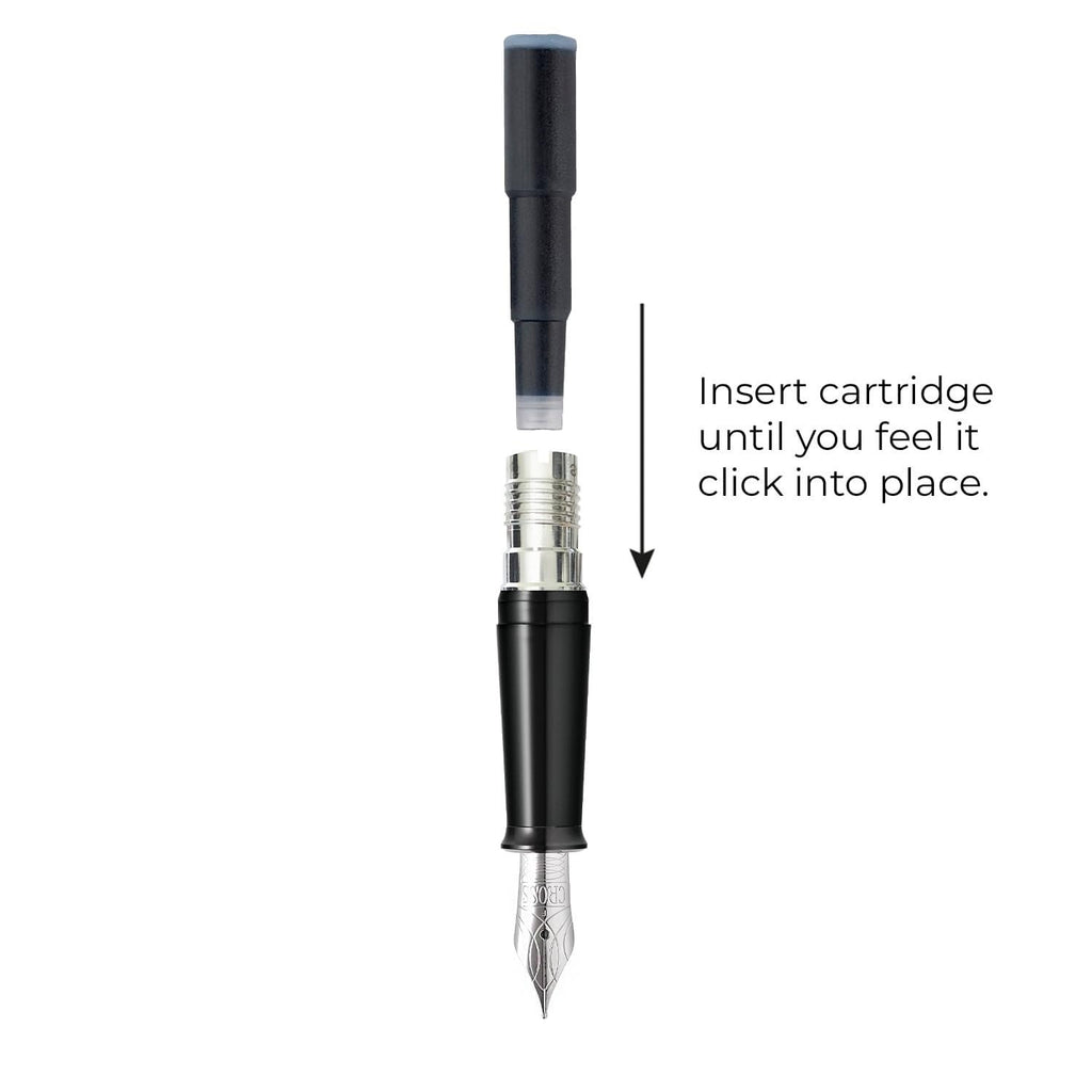 Cross Fountain Pen Cartridge Ink Refills Blue/Black Ink Cartridges 6 per Card (8924)