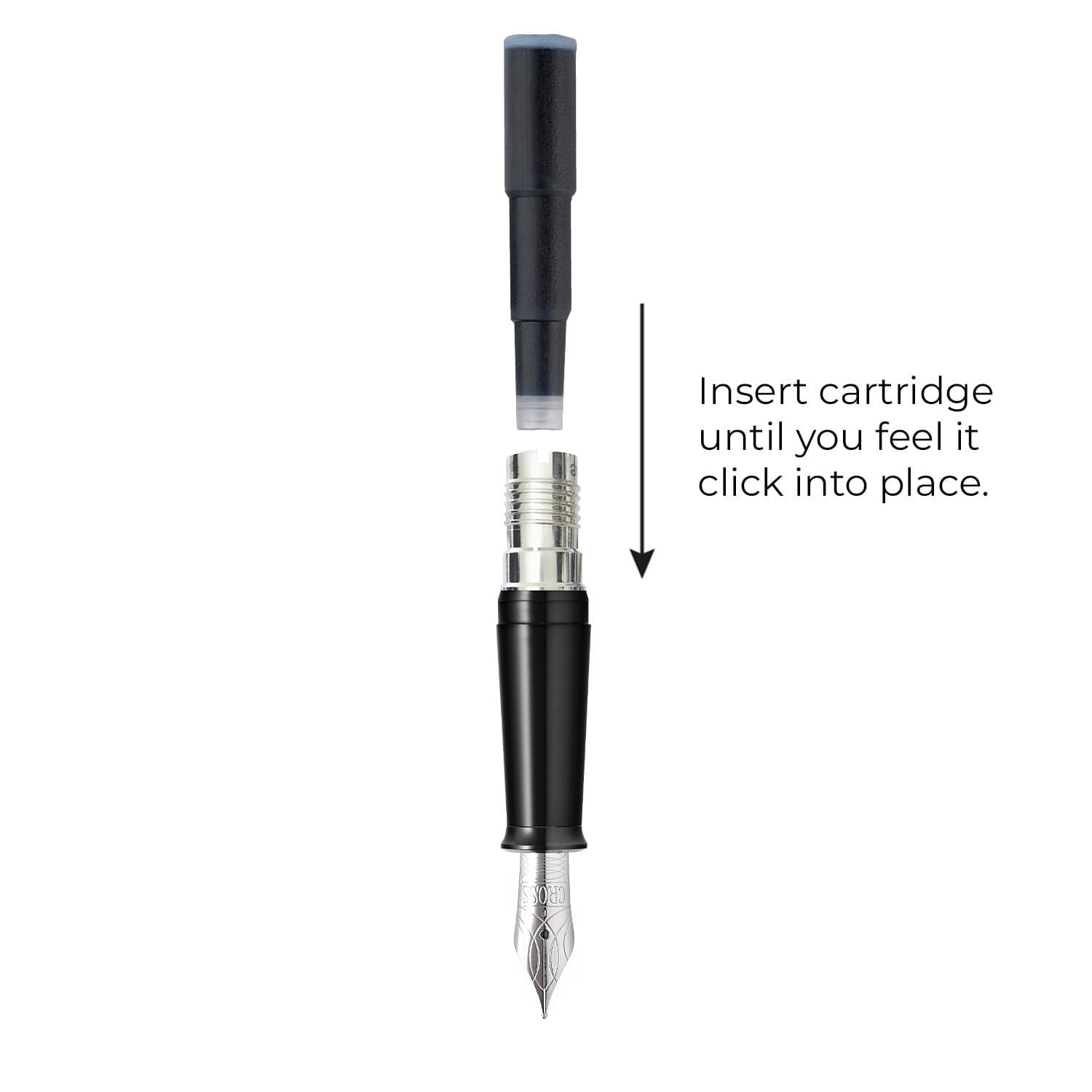 Cross Fountain Pen Cartridge Ink Refills Blue/Black Ink Cartridges 6 per Card (8924)