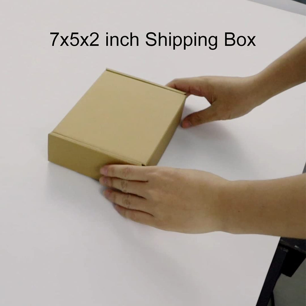 PHAREGE 7x5x2 inch Shipping Boxes 25 Pack, Brown Small Corrugated Cardboard Mailer Boxes for Small Business Packaging Mailing Suppplies