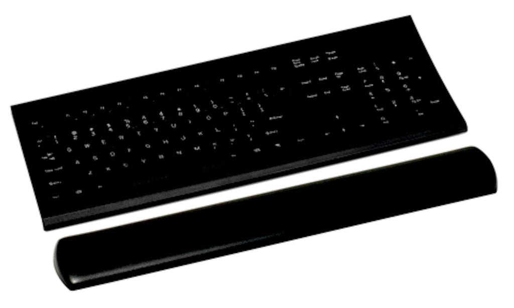 3M Keyboard Wrist Rest, 19" Long, Ergonomic Gel, Black Leatherette
