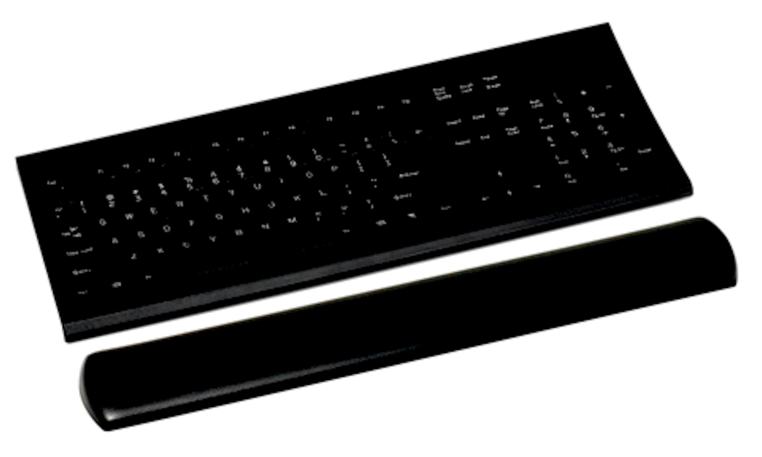 3M Keyboard Wrist Rest, 19" Long, Ergonomic Gel, Black Leatherette