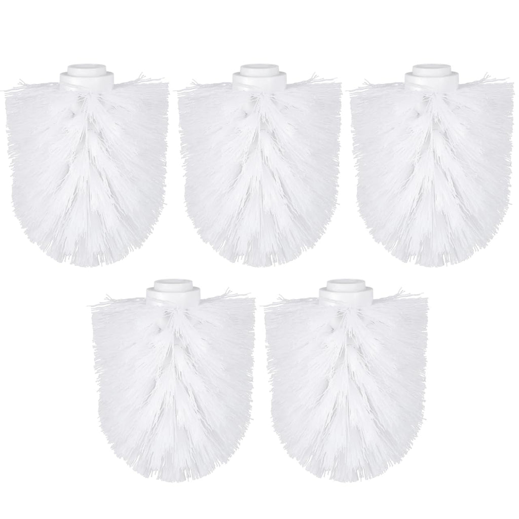 SHOWERORO Toilet Brush Replacement Head Round Ball Shape Plastic Bathroom Cleaner Fits Standard Handles Easy Install Odor Resistant