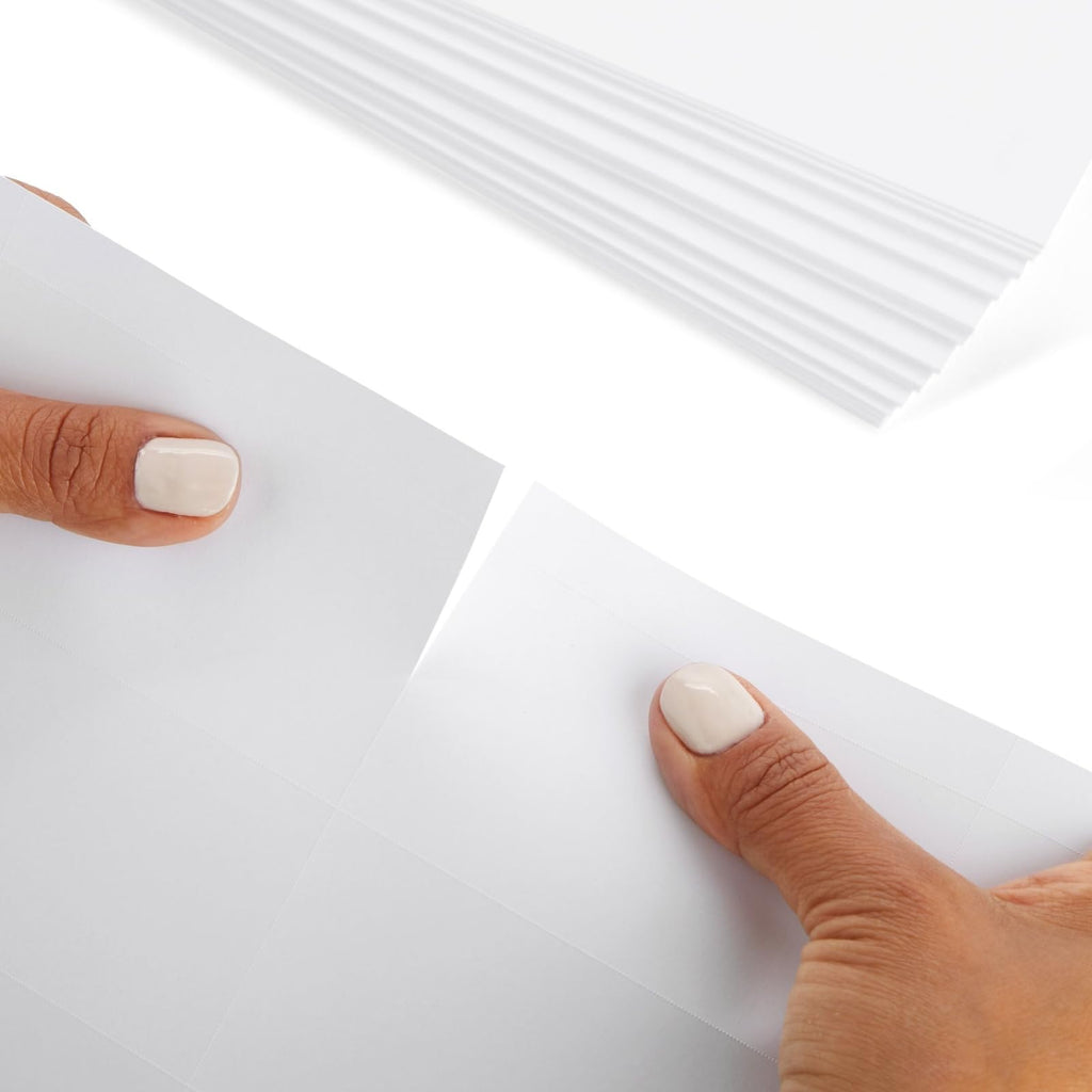 1000 Piece Blank Printable Business Cards 3.5 x 2, Perforated Card Stock Paper for Inkjet and Laser Printers, 10 Cards Per Sheet (White)