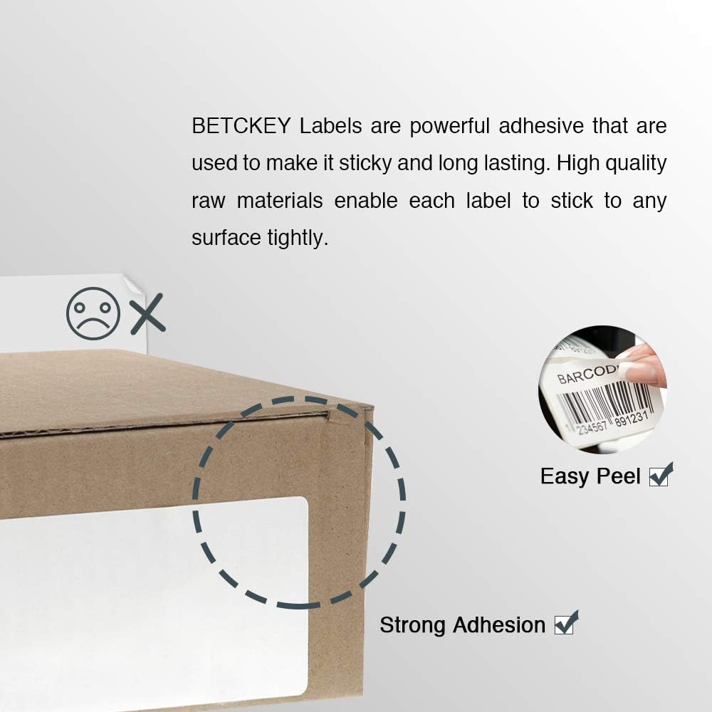 BETCKEY - Compatible DYMO 30336 (1" x 2-1/8") Rerurn Address Labels - Compatible with DYMO Labelwriter 450, 4XL, NOT Fit 550 & 5XL [6 Rolls/3000 Labels]