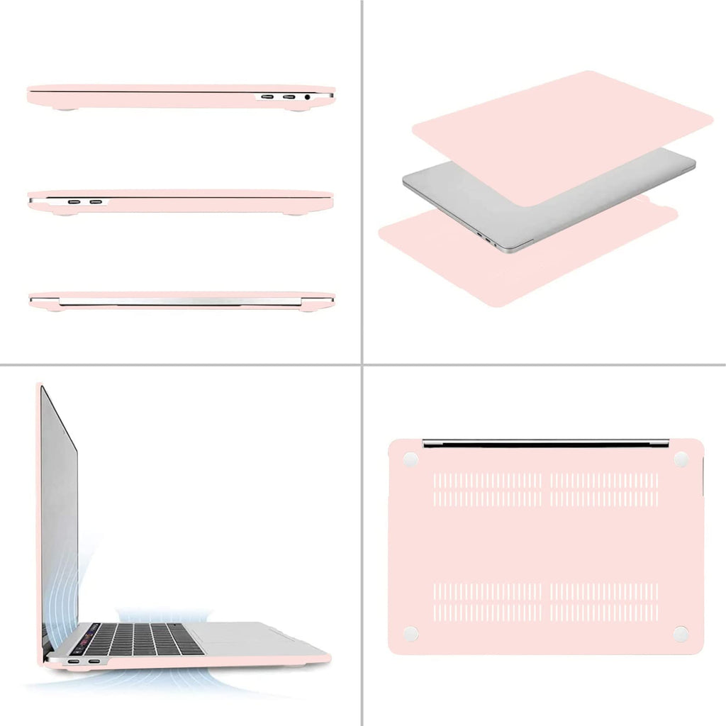 MOSISO Compatible with MacBook Pro 13 inch Case M2 2026, 2025, 2024, 2023, 2022-2016 A2338 M1 A2251 A2289 A2159 A1989 A1708 A1706 with/Without Touch Bar, Plastic Hard Shell Case Cover, Chalk Pink
