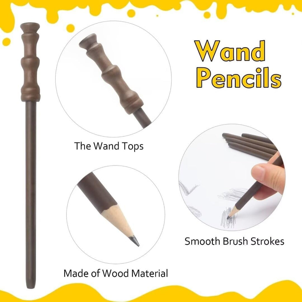 Wand Pencils, Cosplay Party Supplies for Boys Girls Birthday, School Party Favors,Goody Bag Filler,Halloween Decor,School Rewards(24pcs)