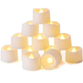 Homemory Battery Tea Lights with Timer, 6 Hours on and 18 Hours Off in 24 Hours Cycle Automatically, Pack of 12 Timing LED Candle Lights in Warm White