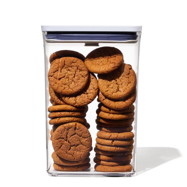 OXO Good Grips POP 2.0 Rectangular Medium Container, 2.6L, Clear/White (11234500UK)