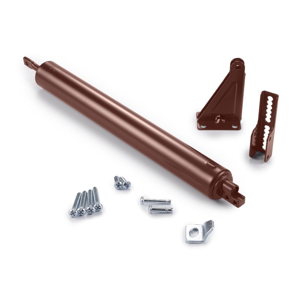Ideal Security Model 9 Standard Duty Pneumatic Storm and Screen Door Closer, 10.5" L x 1.25" W x 1.25" H, Adjustable Speed, Smooth Closing for Lightweight to Medium Doors, Easy Install, Brown