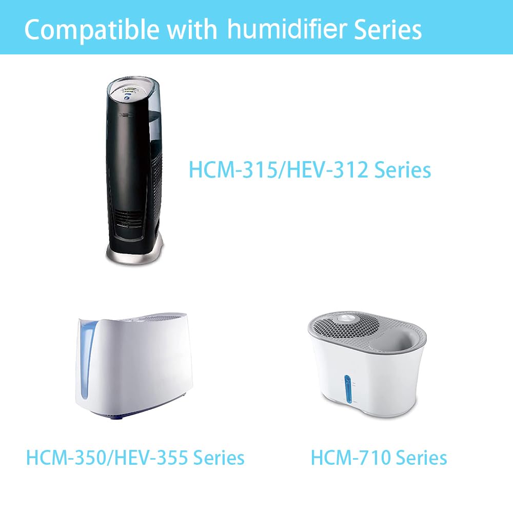 4 Pack Humidifier Wicking White Filter Compatible with Honeywell HCM350 HAC-504 HAC-504AW HAC504V1 Filter Replacement for Honeywell Filter HCM 350 Cool Mist Humidifiers