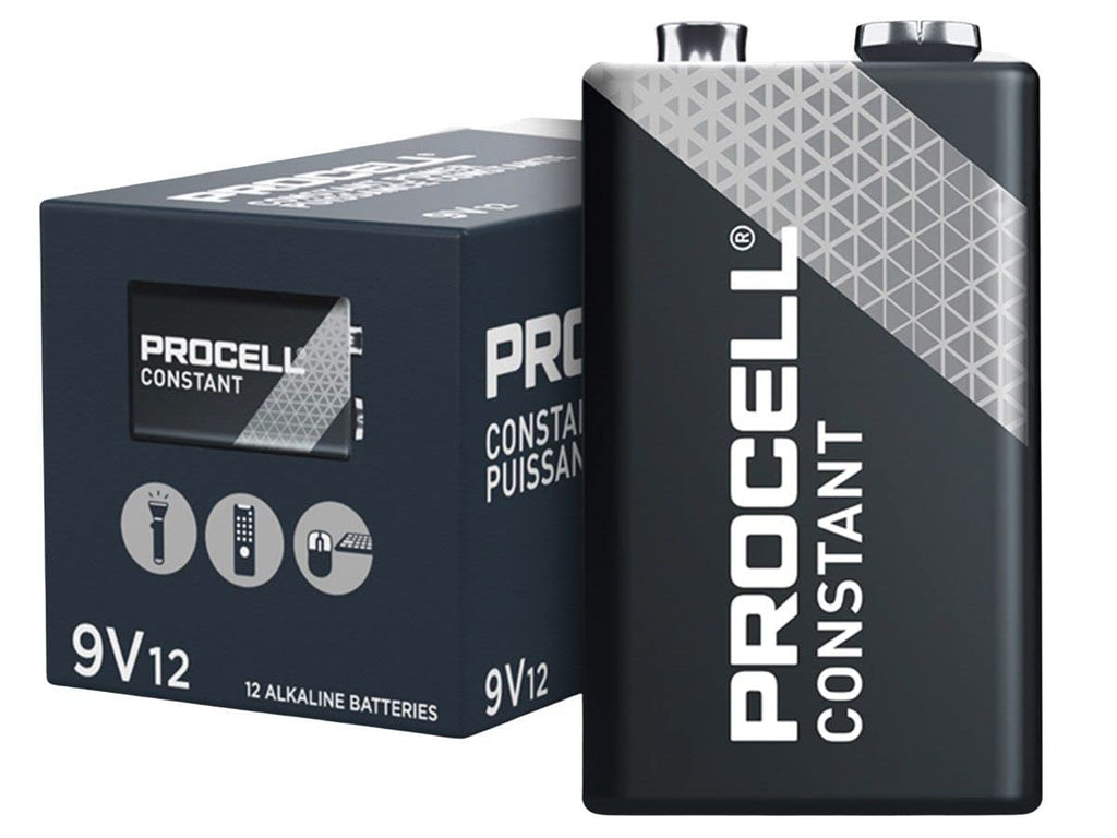 Procell Alkaline Constant Power 9V, Pack of 12