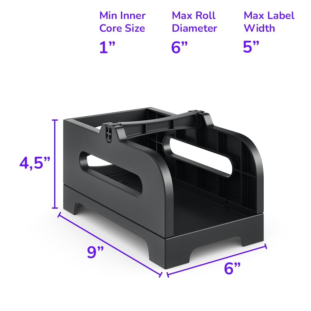 Rollo Thermal Label Holder for Rolls and Fan-Fold Labels - Shipping Label Holder for Thermal Printer