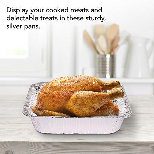 Stock Your Home Half Size Foil Pans 30 Pack - Tin Foil Pans Great for Cooking, Heating, Storing, Prepping Food