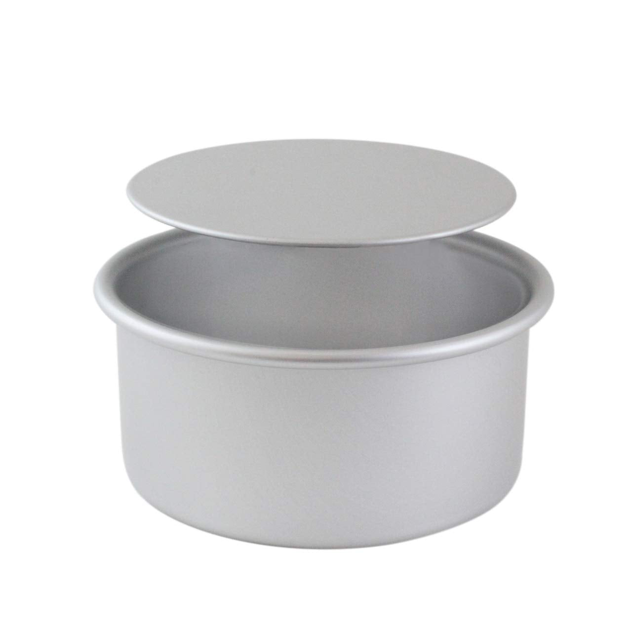 PME LBR063 Professional Aluminum Cake Pan with Removable Bottom (6" x 3"), Standard, Silver