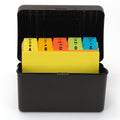 H4D Index Card Holder 3x5 Inches with 25 Plastic Dividers, Black