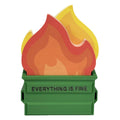 Garbage Can Fire Sticky Notes Office Supplies Fire Notepads Desk Accessories Funny White Elephant Gifts for Coworker Boss Teacher Women Men Adult 300 Sheets