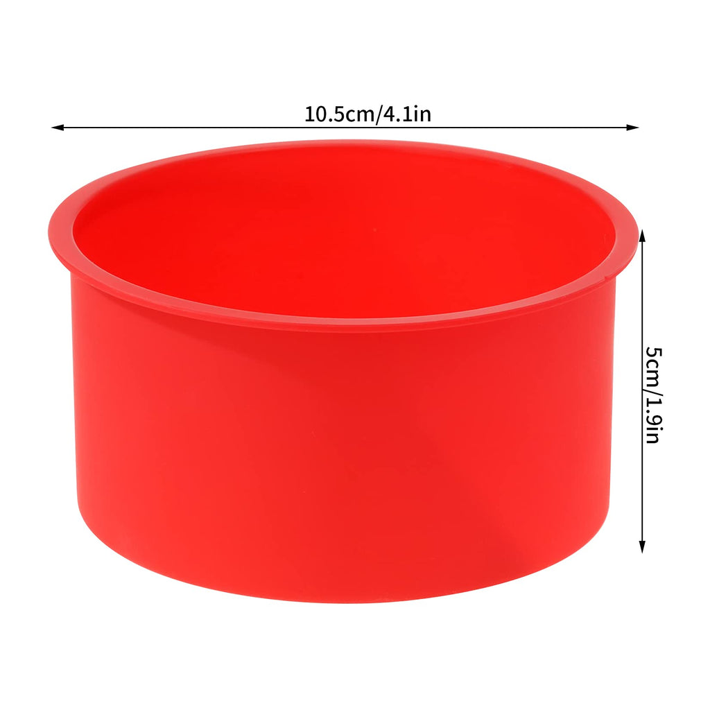 mifengda 12pcs Silicone Cake Mold Baking Round Cake Molds 4 Inch Non-Stick Baking Pan Kitchen Silicone Cake Molds for Baking(Red, Blue, 4inch)