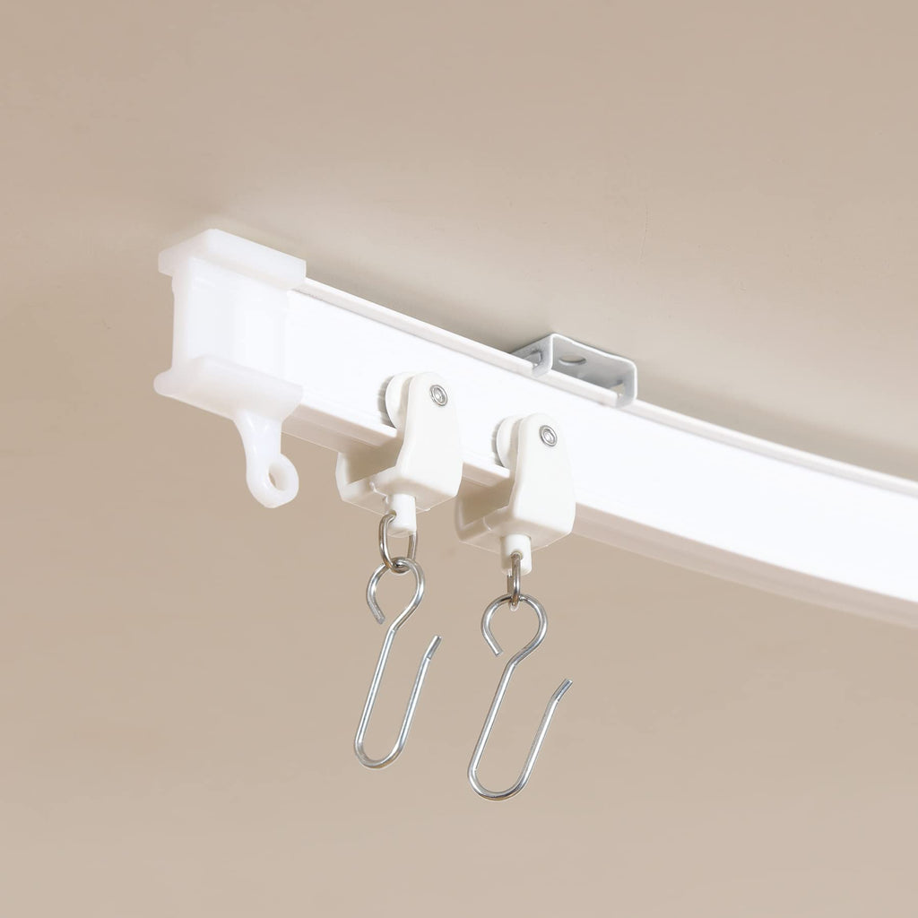 Trimold Premium Ceiling Curtain Track System, Flexible and Durable Design for Effortless Gliding, Ideal for Shower Window RV Room Dividers, Privacy and Home Décor