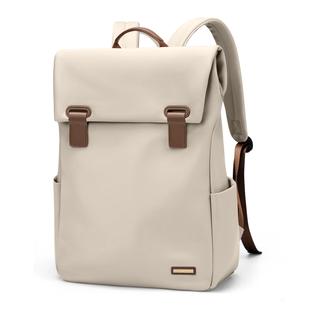 GOLF QUALITY Backpack with Flap 15.6Inch mochila de viaje Anti-theft Bookbag Casual Daypack for Women Men Travel Commute College Work Teacher,Apricot