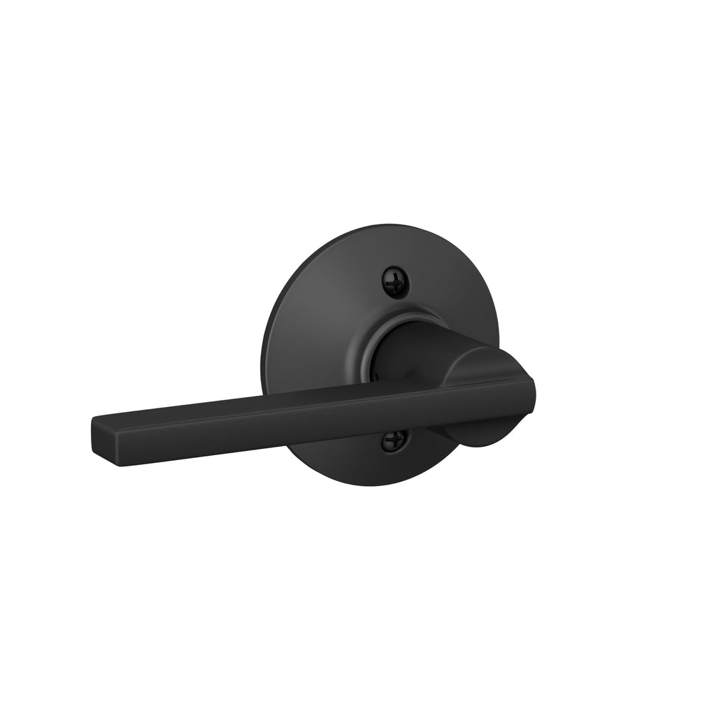 Schlage F170 LAT 622 Latitude Door Lever with Standard Trim, One-Sided Non-Turning Dummy Handle, Matte Black