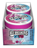 ICE BREAKERS Duo Fruit and Cool Raspberry Mints, Mint Candy, 36g (6 Count)